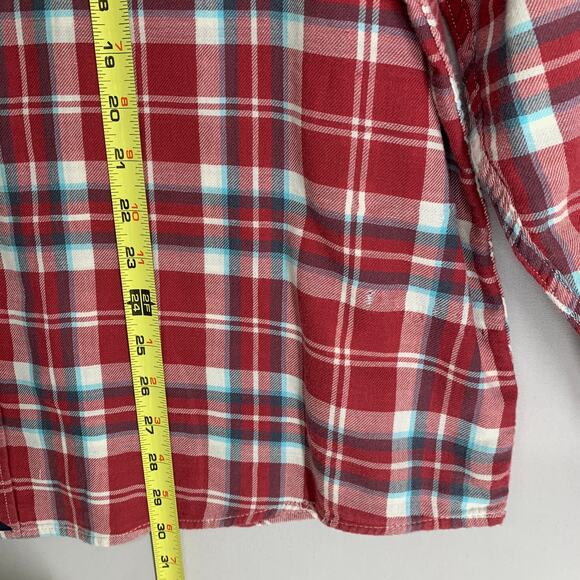 UNTUCKit Shirt 2XL Red Plaid Flannel Long Sleeve Casual Button Up Pockets - Picture 5 of 10